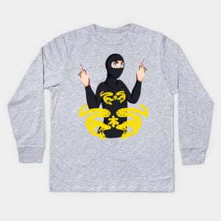 Ninja Brian Kids Long Sleeve T-Shirt